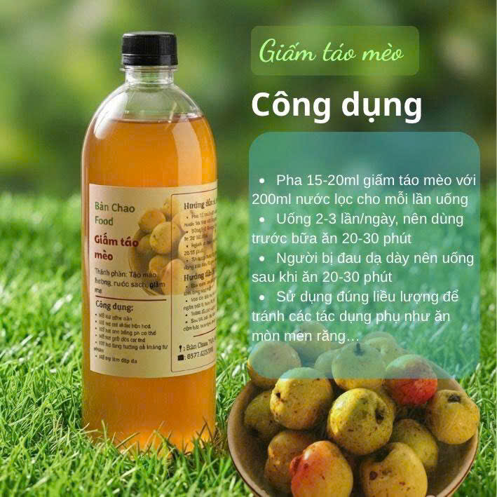 Cách pha giấm táo mèo với nước lọc