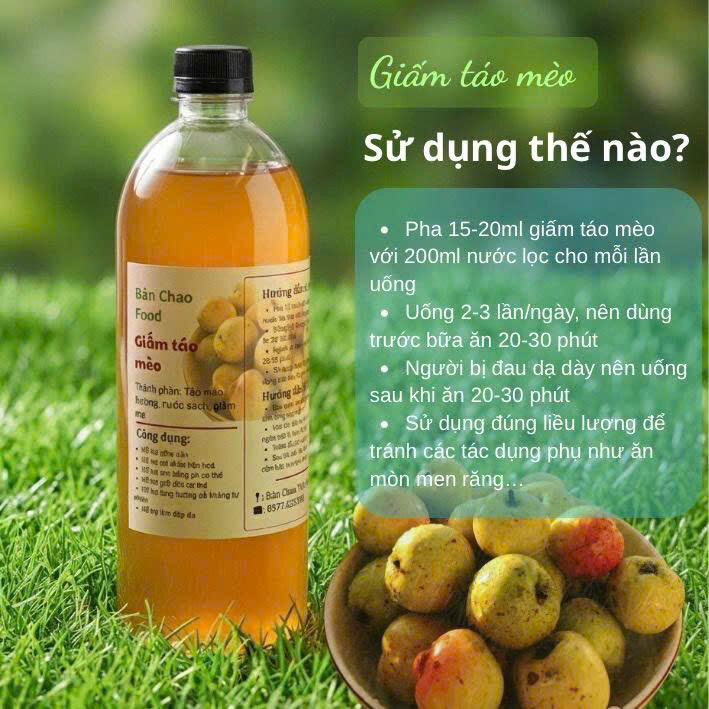 Hướng dẫn sử dụng giấm táo mèo