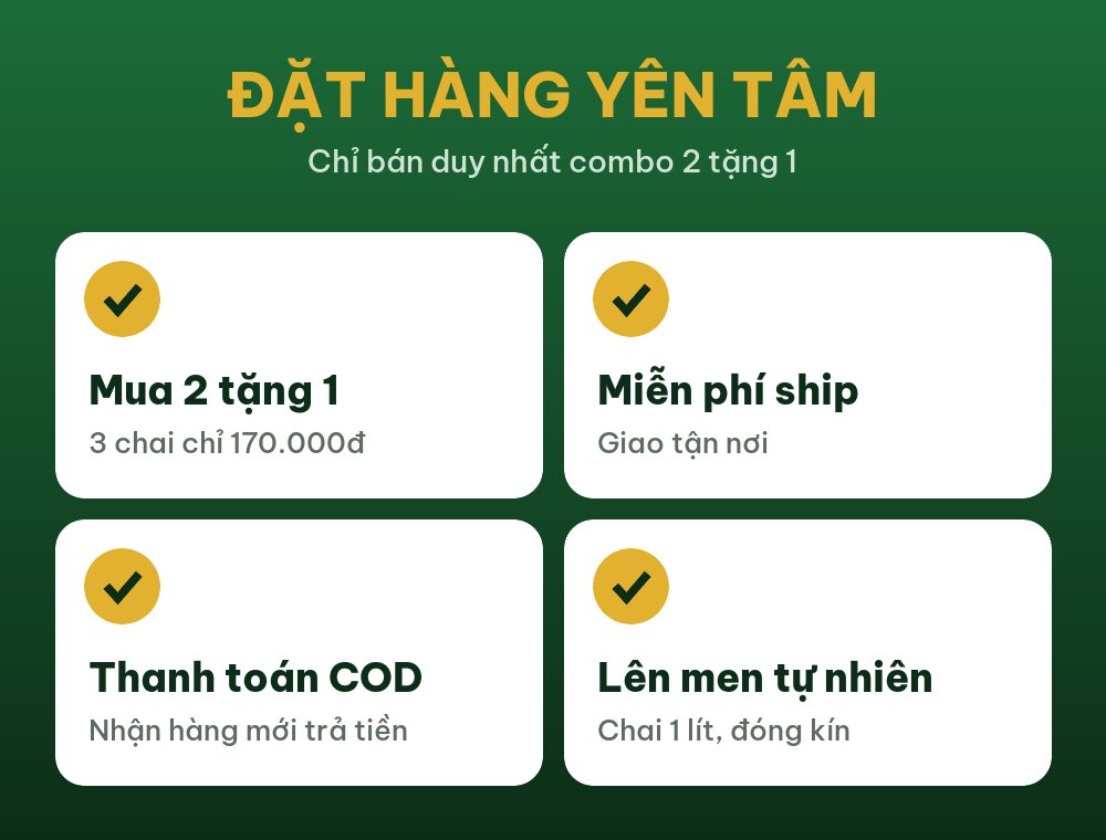 Đặt hàng yên tâm: mua 2 tặng 1, miễn phí ship, thanh toán khi nhận hàng